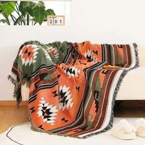 Zahara Boho Cotton Sofa Blanket