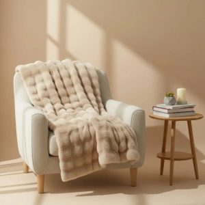 Dehaired Angora Velvet Blanket