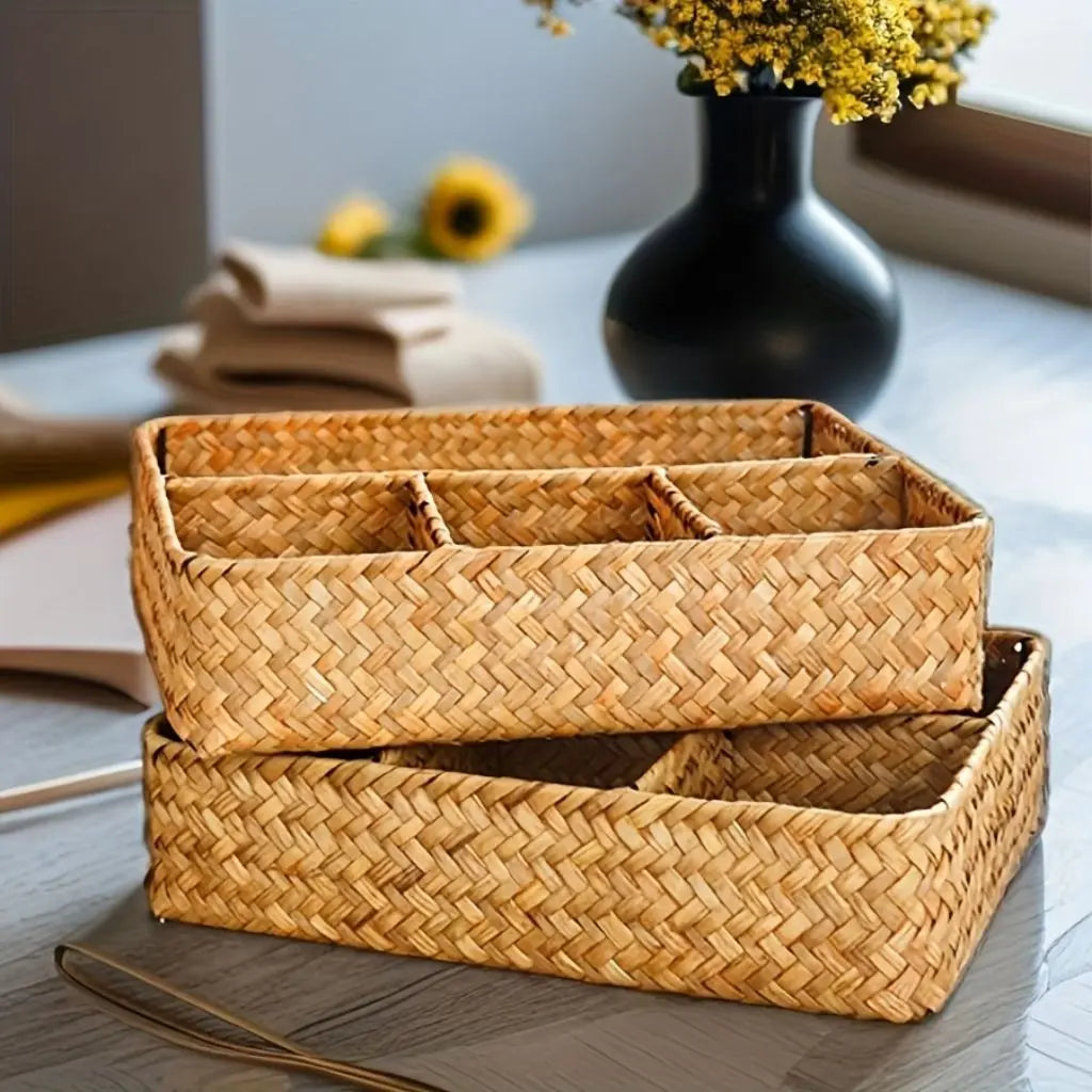 Willow Woven Organizer Basket - Image 3