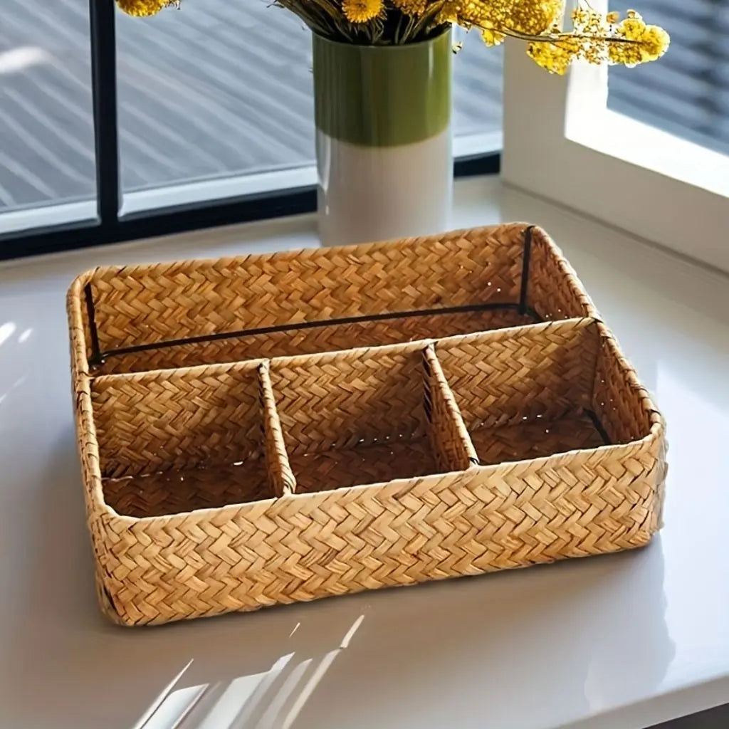 Willow Woven Organizer Basket - Image 4