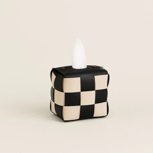 CJYD228891204DW-0 Checkered Tissue Box Cover