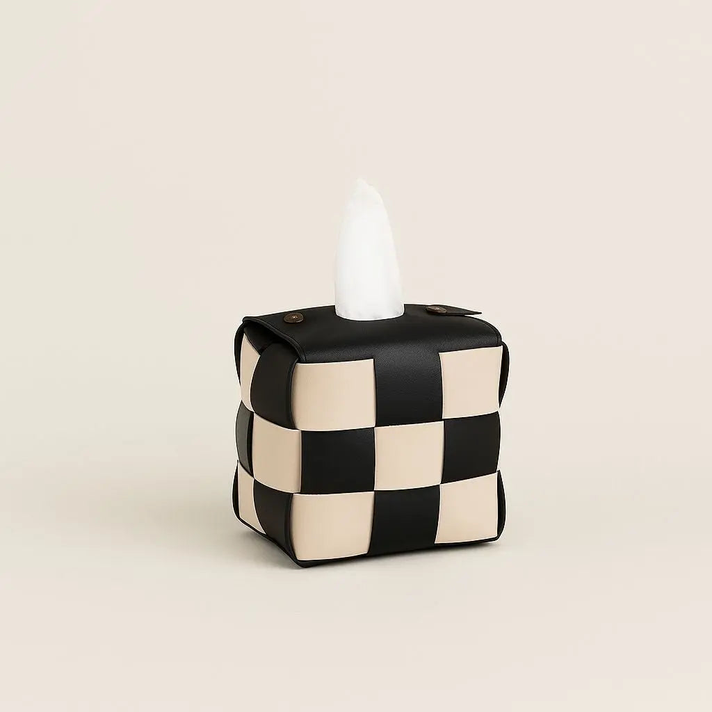 Checkered Tissue Box Cover
