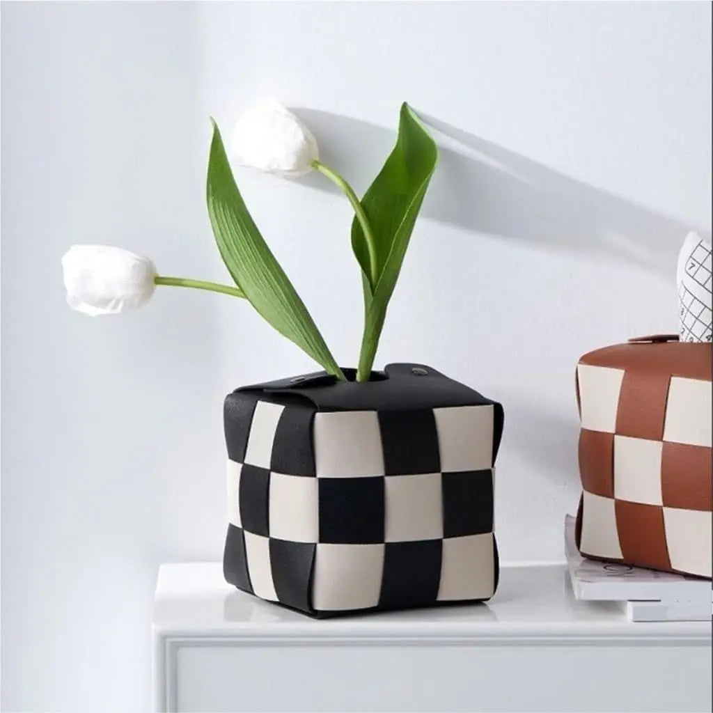 Checkered Tissue Box Cover - Image 2