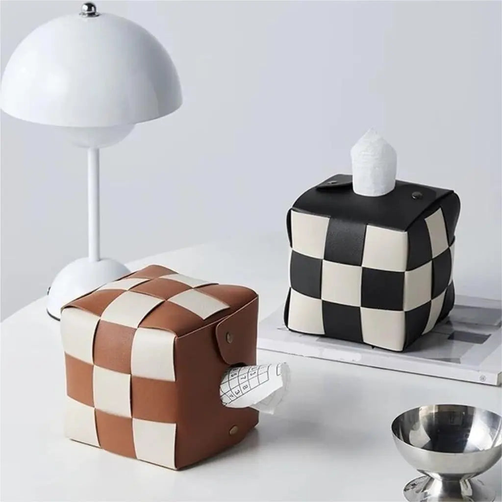 Checkered Tissue Box Cover - Image 4