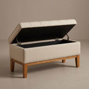 Upholstered Storage Ottoman Bench with Lift Top